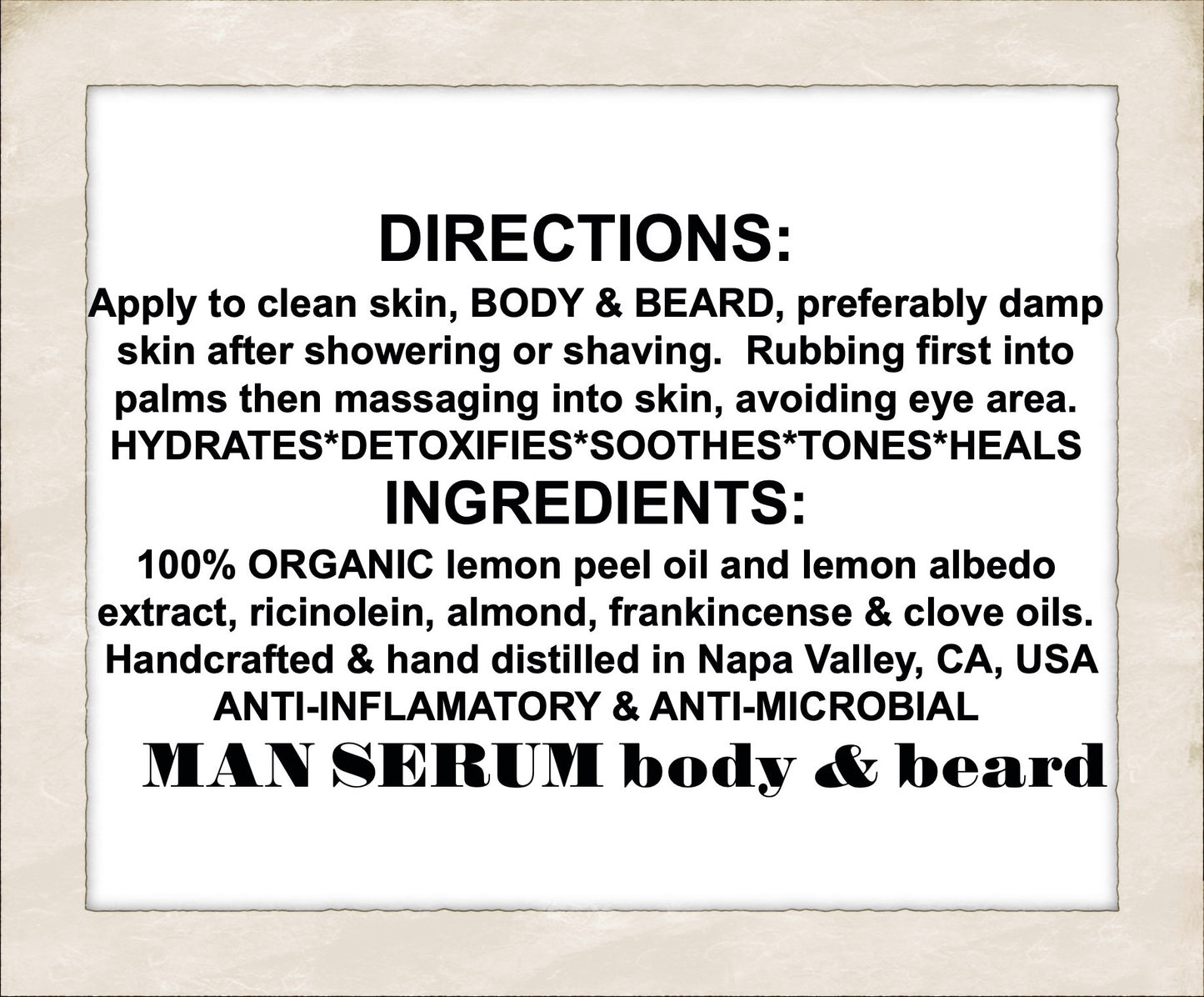 Man Serum for Body & Beard