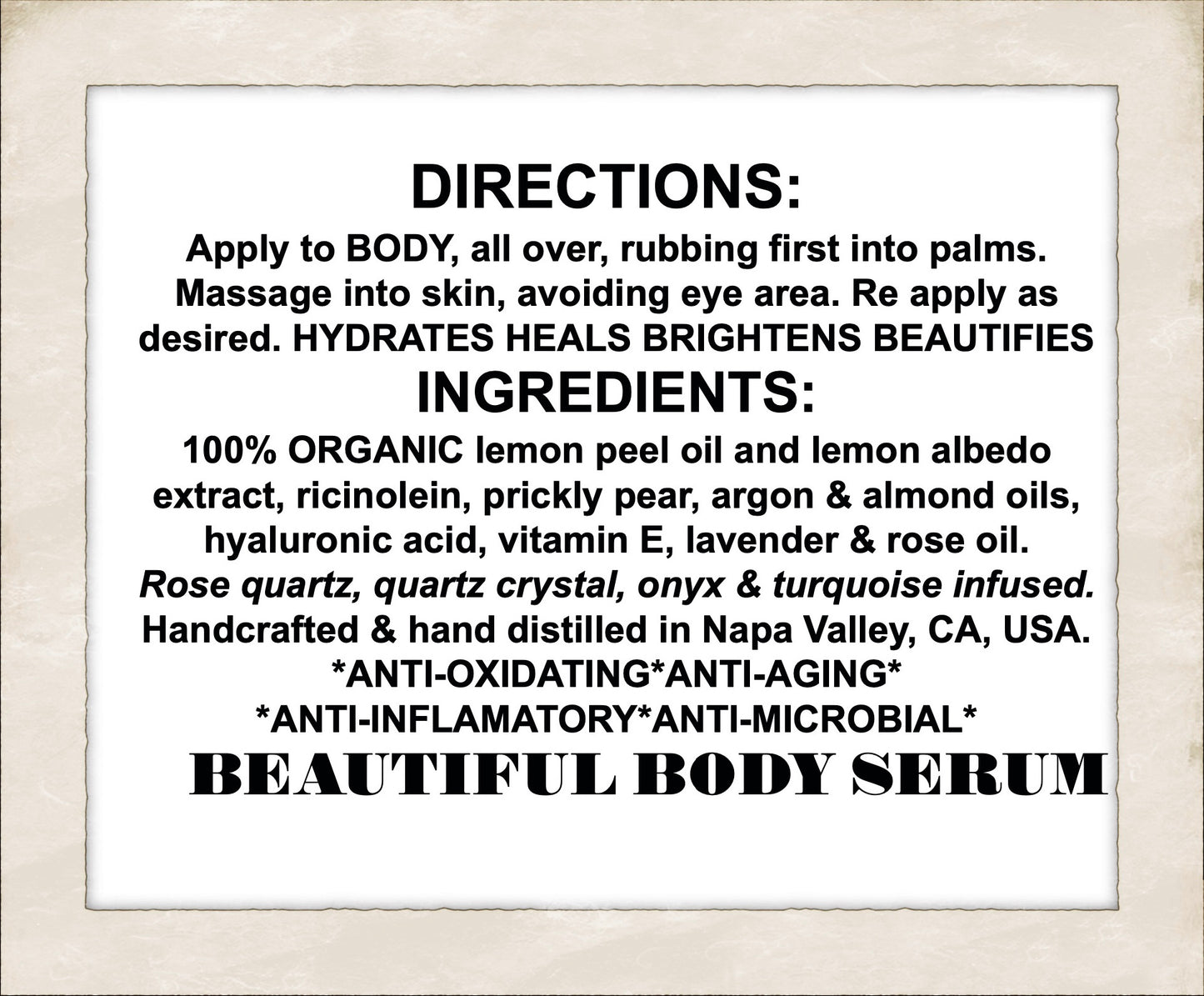 Beautiful Body Serum